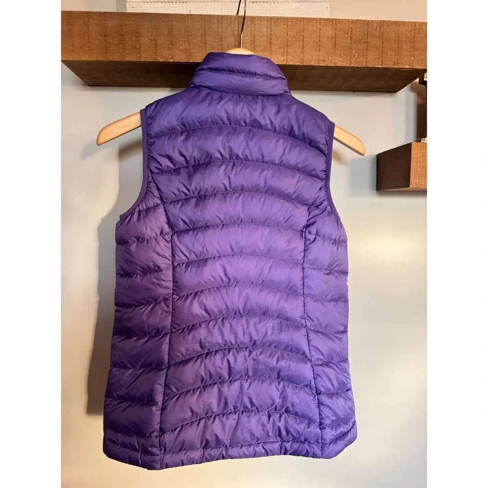 Patagonia Down Sweater Vest Girls Large Purple Quilted Puffer Full Zip 68226FA14